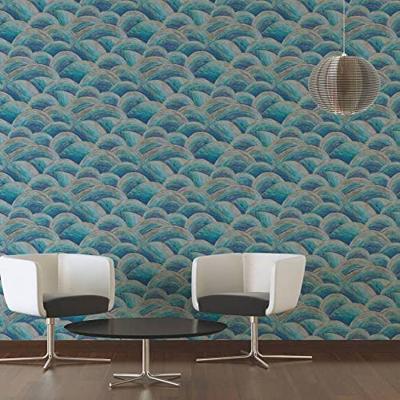 Livingwalls Metropolitan Stories. Travel Stories - Blauw - Structuur - 391051