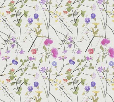 Livingwalls House of Turnowsky - Wit - Planten Behang - 389011