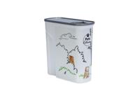 Curver Droogvoerbak voor honden, 2,5 kg, 6 l, luchtdicht, geurremmend, voor hondenvoer, container met draaggreep, 19 x 30 x 35 cm, wit - thumbnail