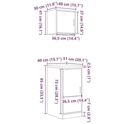 VidaXL Garagekasten 2 st spaanplaat wit VidaXL Garagekasten 2 st spaanplaat wit