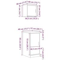 VidaXL Garagekasten 2 st spaanplaat wit - thumbnail