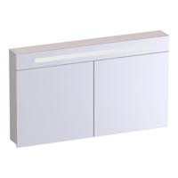 Brauer Promise Spiegelkast - 120 cm - met Verlichting - 2 Spiegeldeuren - Mat Zand - thumbnail