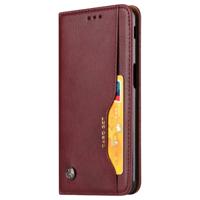 Knead huidtextuur horizontale Flip lederen case voor Galaxy J6 PLUS, met foto frame & houder & kaartsleuven & portemonnee (wijn rood) - thumbnail