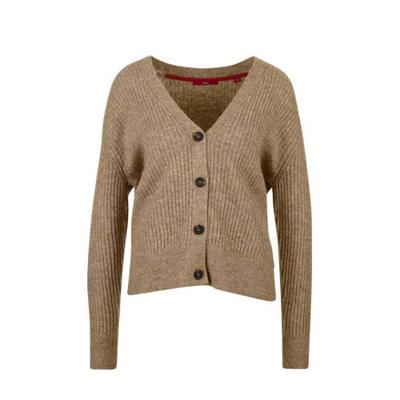 s.Oliver gebreid vest met wol beige s.Oliver gebreid vest met wol beige