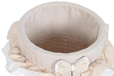 Wasmand Home ESPRIT Wit Beige vlechtwerk Shabby Chic 45 x 45 x 68 cm 4 Onderdelen