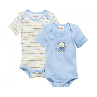 Schnizler romper Beren korte mouw blauw/geel 2 stuks mt 62/68 Schnizler romper Beren korte mouw blauw/geel 2 stuks mt 62/68