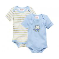 Schnizler romper Beren korte mouw blauw/geel 2 stuks mt 62/68 - thumbnail