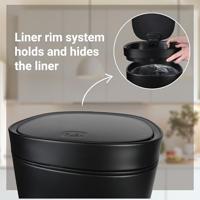 Afvalbak Desq Touch 30 liter RVS zwart - thumbnail