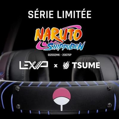 Lexip X TSUME Naruto Shippuden Headset 3 Over Ear headset Kabel, Bluetooth Stereo Zwart, Lila, Blauw Headset, Volumeregeling, Microfoon uitschakelbaar (mute)