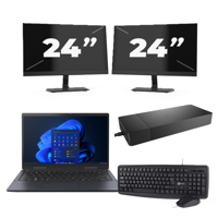 Toshiba Portege X30W-J-10C - Intel Core i5-11e Generatie - 13 inch - 16GB RAM - 256GB SSD - Windows 11 Home + 2x 24 inch Monitor - thumbnail