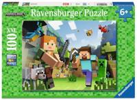 Ravensburger puzzel minecraft 100st - thumbnail