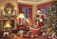 Clementoni puzzel bezoek van de kerstman - 1000 stukjes - thumbnail