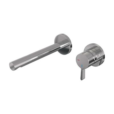 Chrome Edition inbouw wastafelmengkraan met rechte uitloop en rozetten, model E1 Chrome Edition inbouw wastafelmengkraan met rechte uitloop en rozetten, model E1