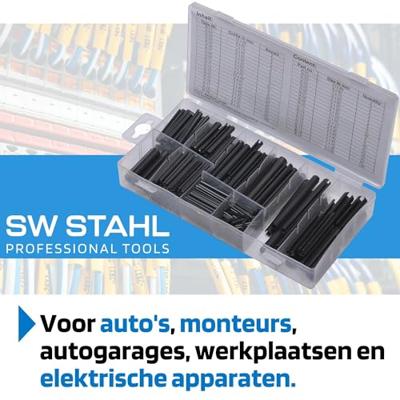 SW STAHL Sw-stahl holle splint-/veerpennen assortiment "s8054" sort. hollow dowel pins sw steel