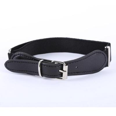 2 stuks Kids polyester + PU lederen vierkante PIN Buckle verstelbare elastische riem lengte: 65cm (zwart) 2 stuks Kids polyester + PU lederen vierkante PIN Buckle verstelbare elastische riem lengte: 65cm (zwart)