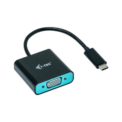 i-tec C31VGA60HZP video kabel adapter 0,15 m USB Type-C VGA (D-Sub) Zwart, Turkoois