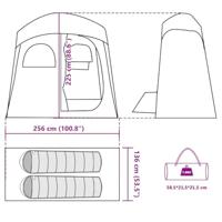 VidaXL Douchetent 2-persoons waterdicht blauw - thumbnail