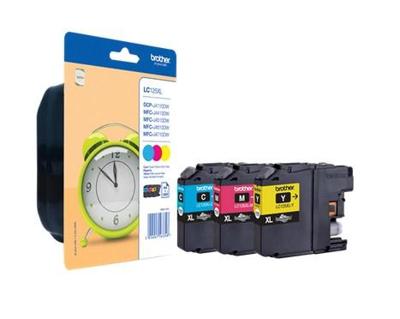 Brother LC-125XL inktcartridge 3 stuk(s) Origineel Cyaan, Magenta, Geel Brother LC-125XL inktcartridge 3 stuk(s) Origineel Cyaan, Magenta, Geel