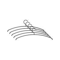 Set van 5 kledinghangers Strike Zwart - thumbnail