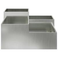 Tuin Bloempot Zilver 80 x 80 x 48 cm Gegalvaniseerd staal - thumbnail