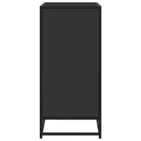 Dressoir 68x35x76 cm bewerkt hout en metaal zwart - thumbnail