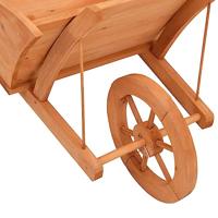 Plantenbak kruiwagen 128x45,5x43 cm massief vurenhout - thumbnail