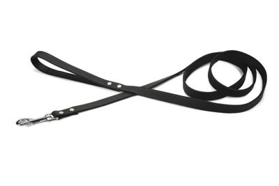 Hondenriem van leer 200cm x 20mm zwart