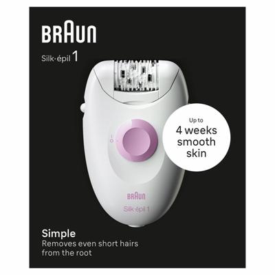 Braun SE1-000 Silk-Epil 1 Epilator Wit/Roze Braun SE1-000 Silk-Epil 1 Epilator Wit/Roze