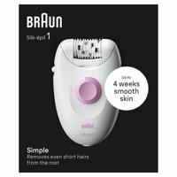 Braun SE1-000 Silk-Epil 1 Epilator Wit/Roze - thumbnail