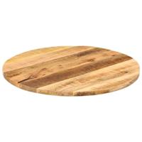 Tafelblad rond 90x2,5 cm massief ruw mangohout - thumbnail