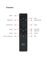 DCU TECNOLOGIC Samsung Smart LCD/LED-afstandsbediening, tv-afstandsbediening, compatibel met Smart LCD/LED Samsung, knop voor Netflix en Prime Video | Zwart - thumbnail