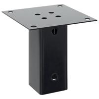 Spokkels vierkant 4 st 71x71 mm gepoedercoat staal antraciet - thumbnail