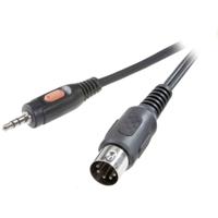 SpeaKa Professional SP-7869804 DIN-aansluiting / Jackplug Audio Aansluitkabel [1x Diodestekker 5-polig (DIN) - 1x Jackplug male 3,5 mm] 1.50 m Zwart - thumbnail