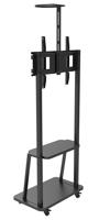 Techly ICA-TR33 flat panel vloer standaard 177,8 cm (70 ) Draagbare flatscreen vloerstandaard Zwart - thumbnail