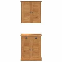 Badkamermeubelset met plank VIGO 2 pcs Bruin en Honingbruin - thumbnail