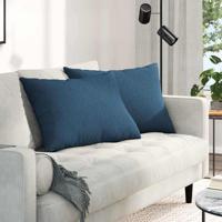 VidaXL Sofa kussens 2 pcs blauw 70 x 50 cm stof - thumbnail