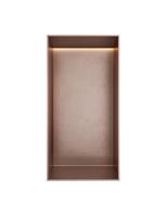 Hotbath &MORE Inbouwnis 30x15x10cm frameless + LED Geborsteld Koper PVD - thumbnail