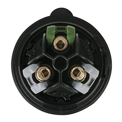 PCE CEE 16A 3-polige contrastekker Turbo Twist zwart