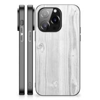 iPhone 14 Pro Houten Print Telefoonhoesje White Wood - thumbnail
