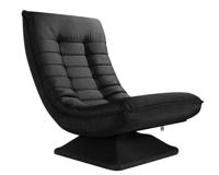 Relax Lounger Aberdeen Stof Zwart - thumbnail
