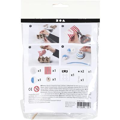Creativ Company Mini creative kit eierdoos piratenboot - thumbnail
