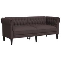 2-delige Loungeset stof donkerbruin - thumbnail