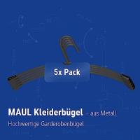 Kledinghanger maul metaal 460x190mm zwart 5 stuks - thumbnail