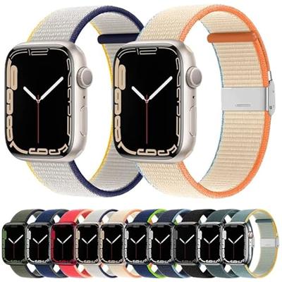 Nylon bandje met klemsluiting - Zwart - Geschikt voor Apple Watch 38mm / 40mm / 41mm / 42mm Nylon bandje met klemsluiting - Zwart - Geschikt voor Apple Watch 38mm / 40mm / 41mm / 42mm