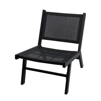 Woood Puk loungestoel Zwart