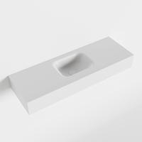 MONDIAZ LEX Talc vrijhangende solid surface wastafel 90cm. Positie wasbak midden - thumbnail