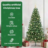 VidaXL Kerstboom met 150 led met standaard groen 150 cm pe - thumbnail