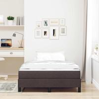 Boxspring bed met matras Donkerbruin 120 x 200 cm Stof - thumbnail