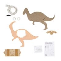 Van Tjalle En Jasper - dino wandlamp parasaurolopus - hout - thumbnail