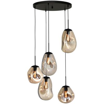 Masterlight Vide hanglampLava 5x goud glas - 2762-05-50-5-02-0001
